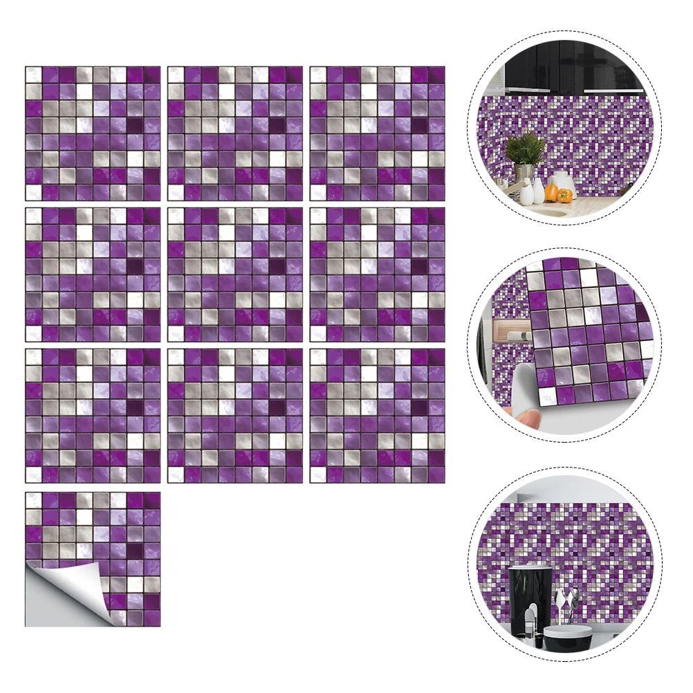 

Tile Wall Stickers Sticker Backsplash Mosaic Stick Tiles Peeladhesive Self Kitchen Decals Bathroom Waterproof Decal Vinylfloor