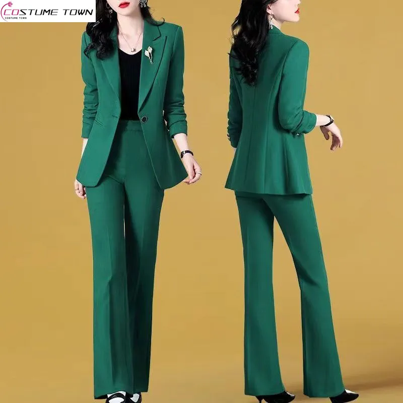 2023 Spring and Summer New Professional Suit Fashion Temperament Reducing Age Professional Suit Pants Two-piece Set