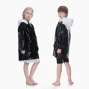 Brand kids & Teen raincoat  , 2-14 years classic rain trench parka  wind resistant + water repellent