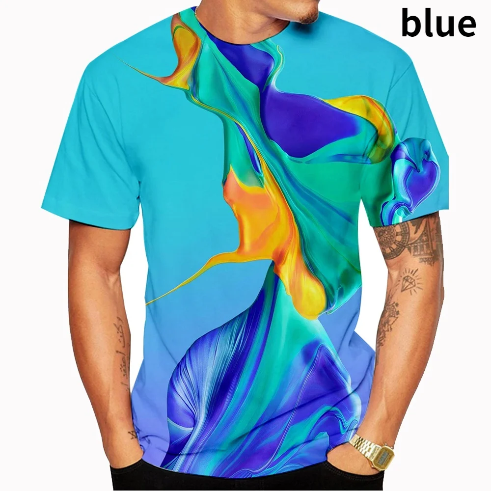 

Fashion 3D Printed Abstract Painting T-shirt Tops Short Sleeves O-neck Casual 3D T-shirt for Men/Women