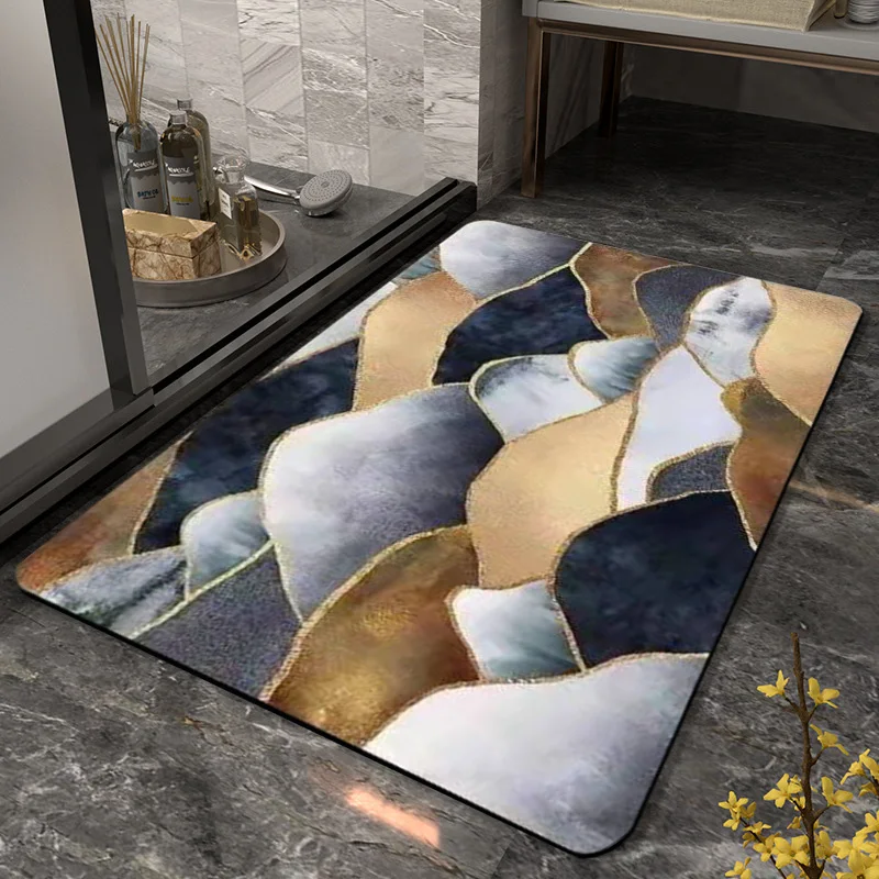 

2022 Toilet Mat Home Decor Kitchen Floor Washable Doormat Kitchen Bathtub Side Area Mats Shower Mat