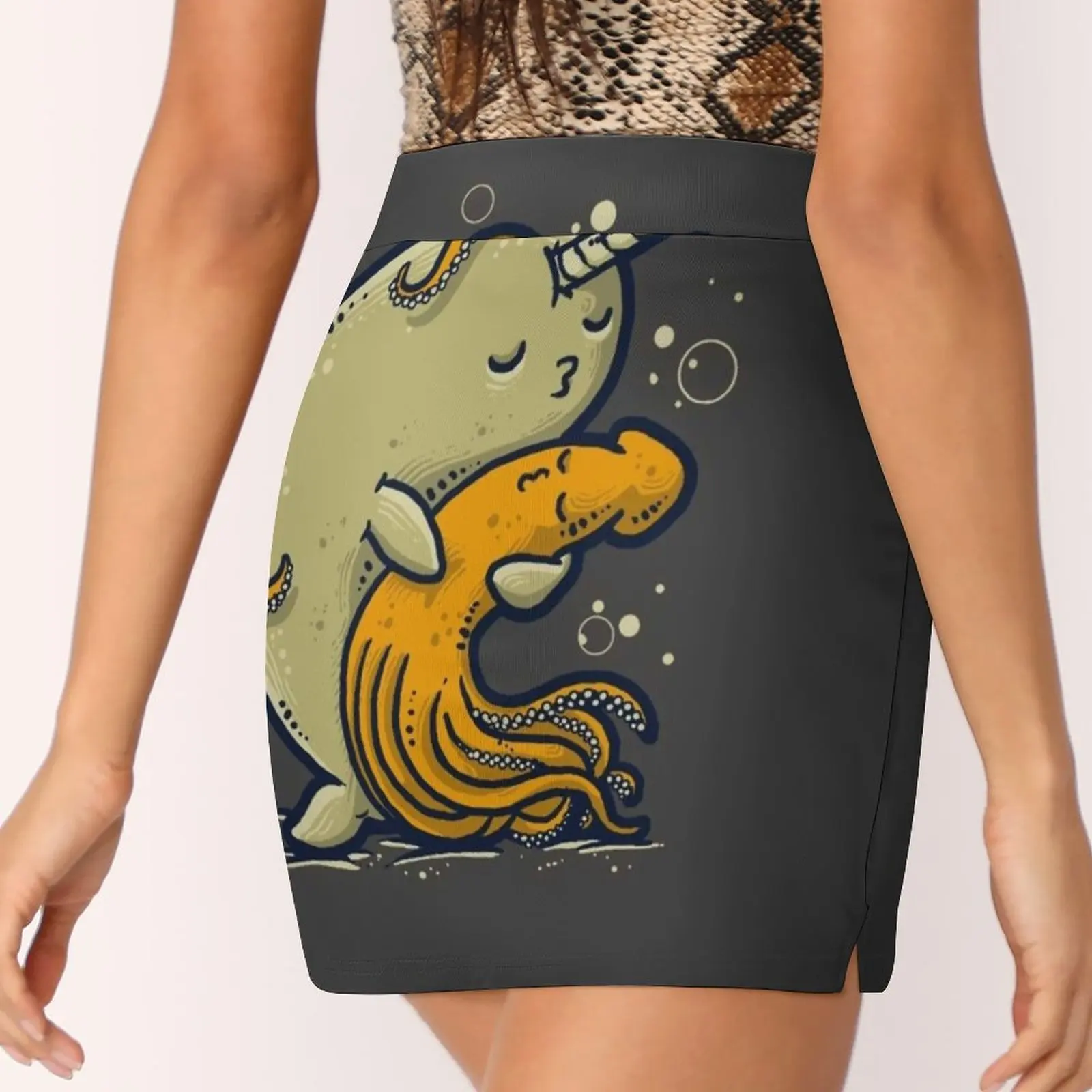 Женская юбка The Kiss Эстетические юбки Новая мода Короткие Животные Милые Море