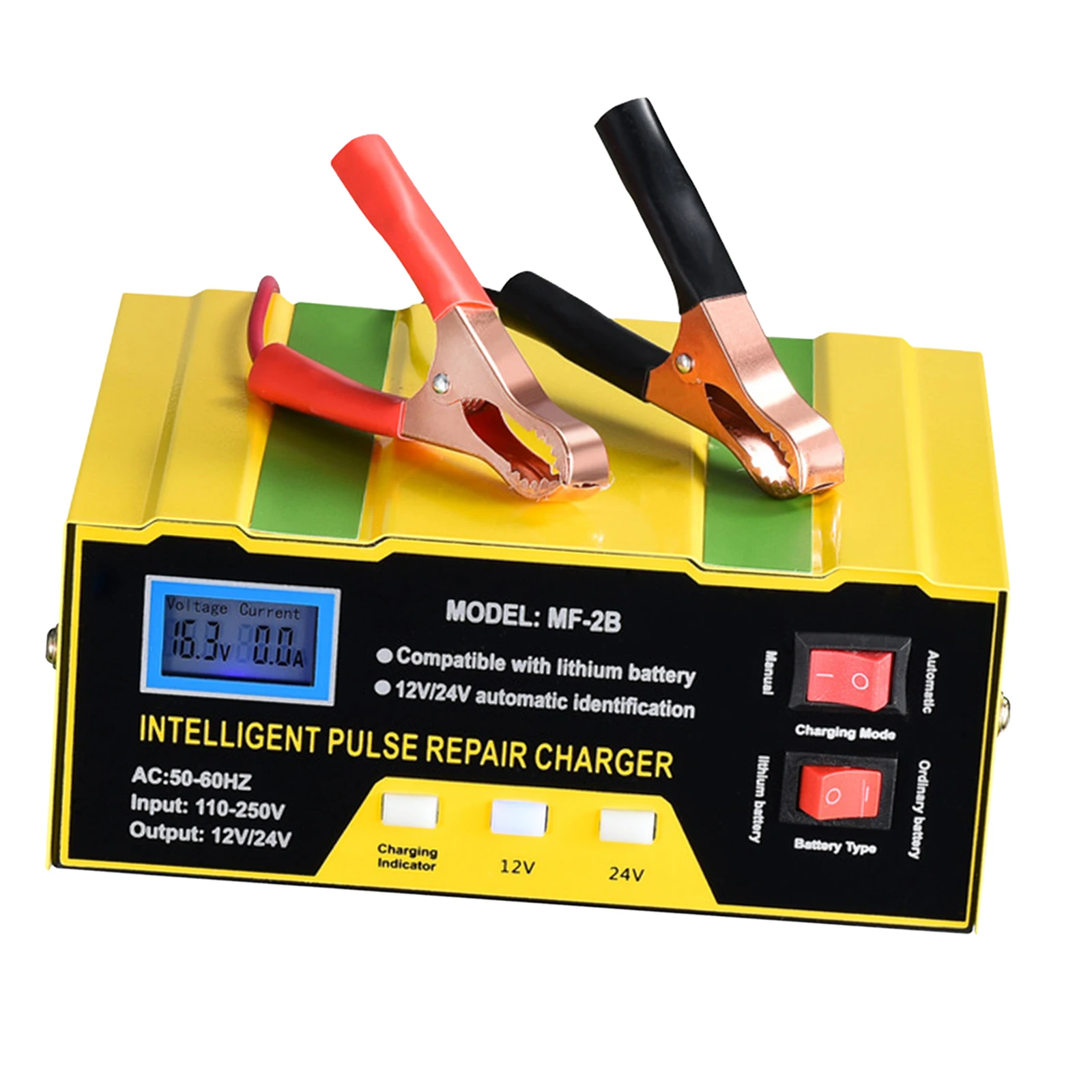 

Автомобильное зарядное устройство 12/24 в 10 А с ЖК-дисплеем