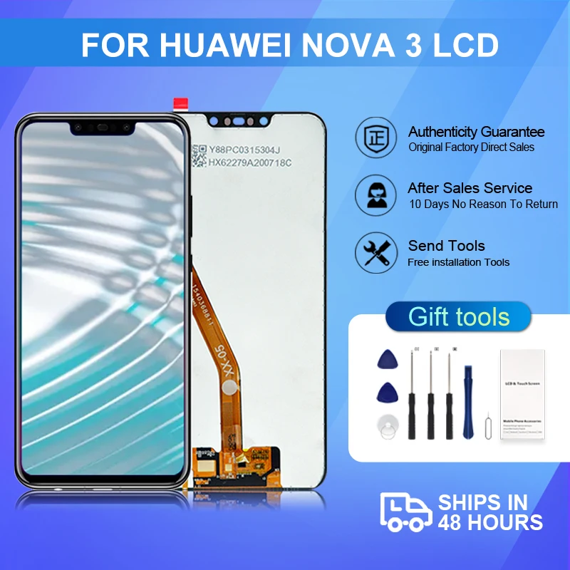 

1 шт., сенсорный ЖК-экран 6,3 дюйма для Huawei Nova 3