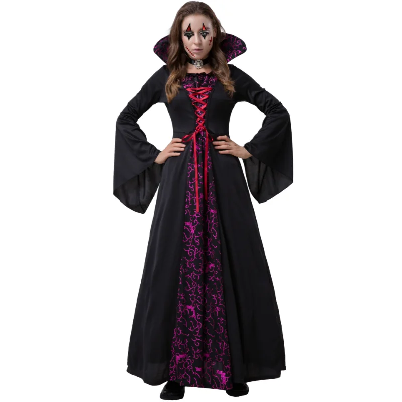 

Game Animation Stage Performance Cosplay Court Queen Vampire Stage Costume Role-playing Dress Halloween Costume