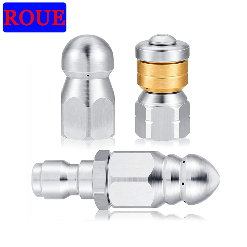 

ROUE Sewer Cleaning Nozzle Sewer And Sewage Washer Nozzles Pipe Cleaning Cable Nozzle High Pressure Hose Nozzle