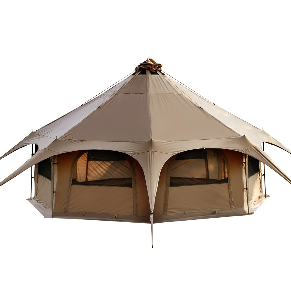 

Luxury Canvas Waterproof Yurt Tent Wedding Party Home 8 Person Sleepover Safari Festival Circus Large Other Glamping Tent