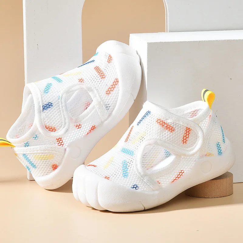 

MODX Summer Breathable Air Mesh Kids Sandals 1-4T Baby Unisex Casual Shoes Anti-slip Soft Sole First Walkers Infant Lightweight