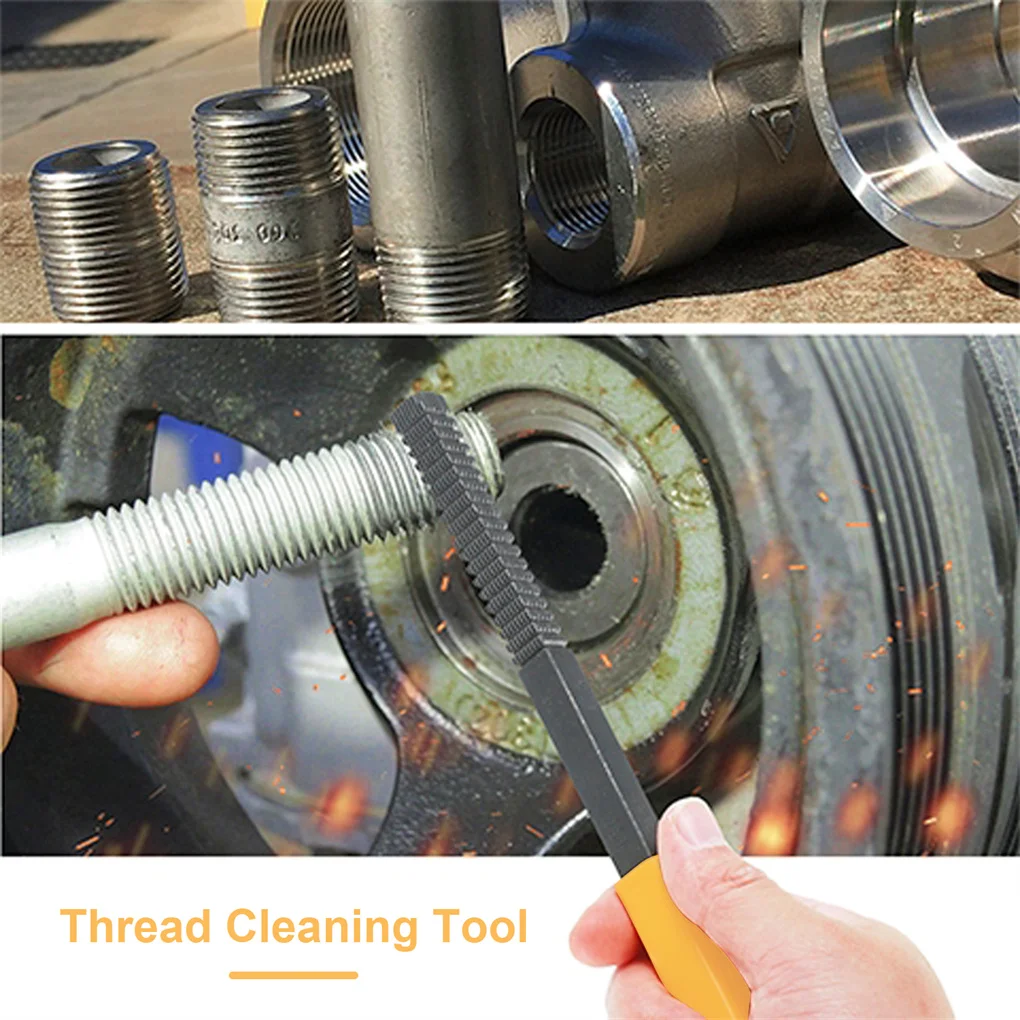 

Metric Thread Teeth Restorer with Detachable Handle Precision Manual Repair Tool Hand Restoring File Work Supplies