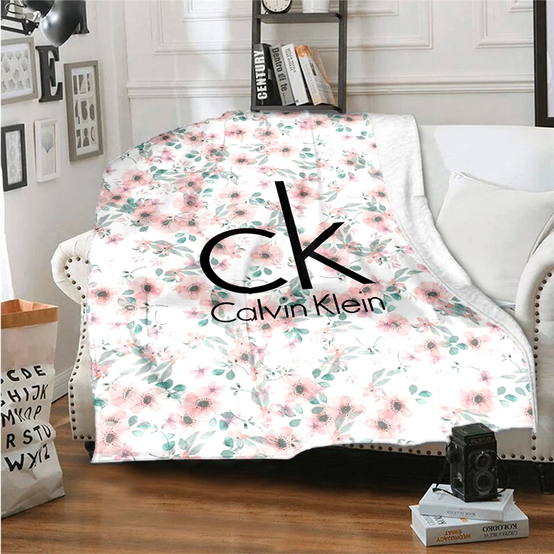 

C-Calvin-klein Blanket Fashion Series Logo Printed Soft Comfortable Blanket for Bed Livingroom Sofa Home Decorate Gifts