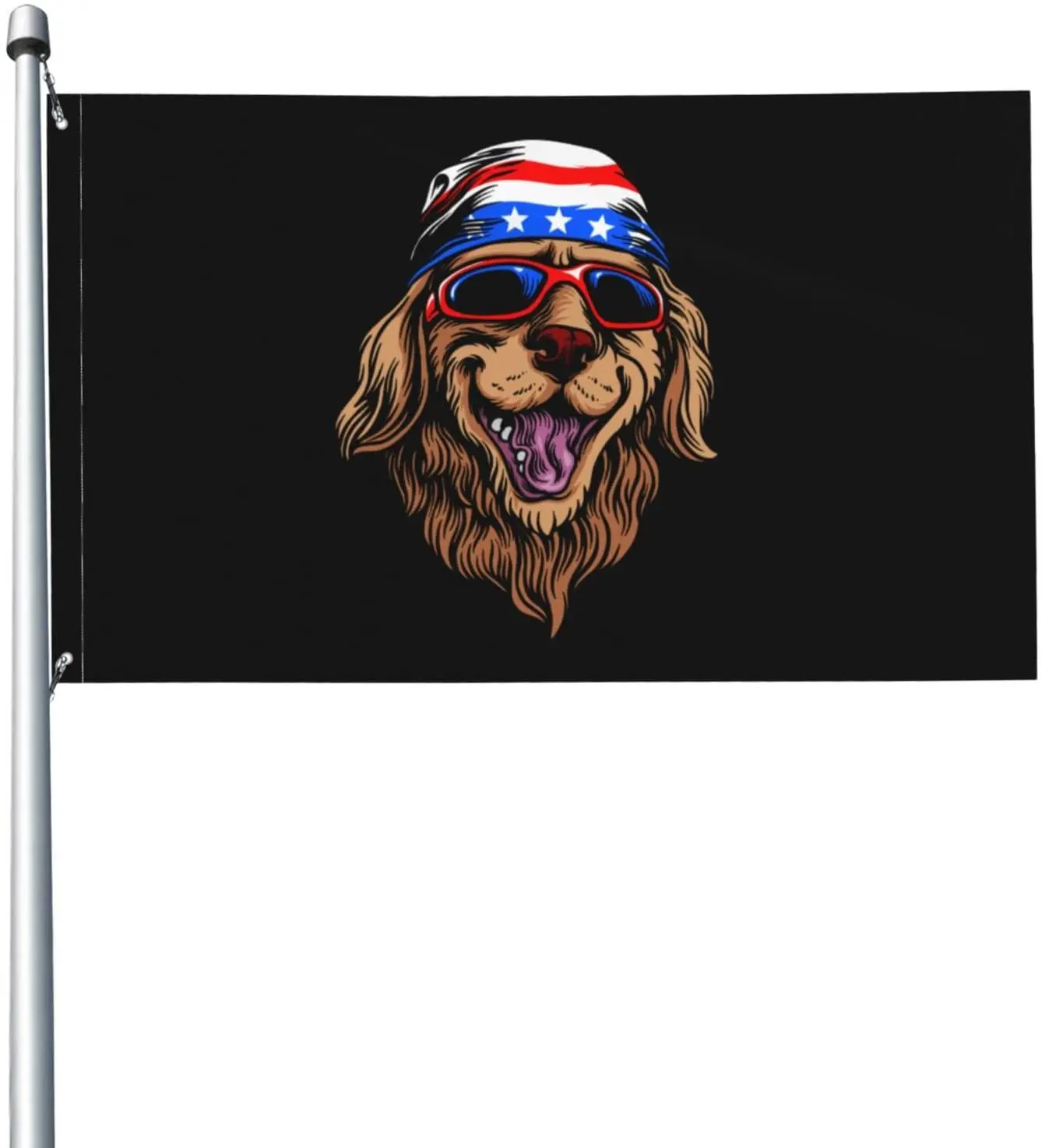 Американский флаг с забавными собаками баннер большие флаги люверсами открытый