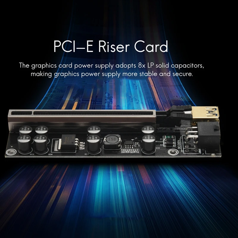 Райзер VER009S Plus PCIE карта Ver 009S Sata 15 контактов на 6 Экспресс 1X 4X 8X 16X