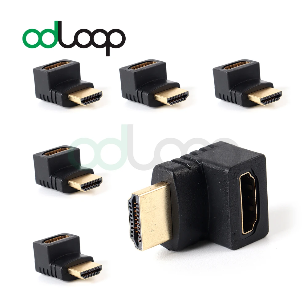 

ODLOOP 6-Pack HDMI 270 Degree Male to Female Right Angle Adapter 3D&4K Supported