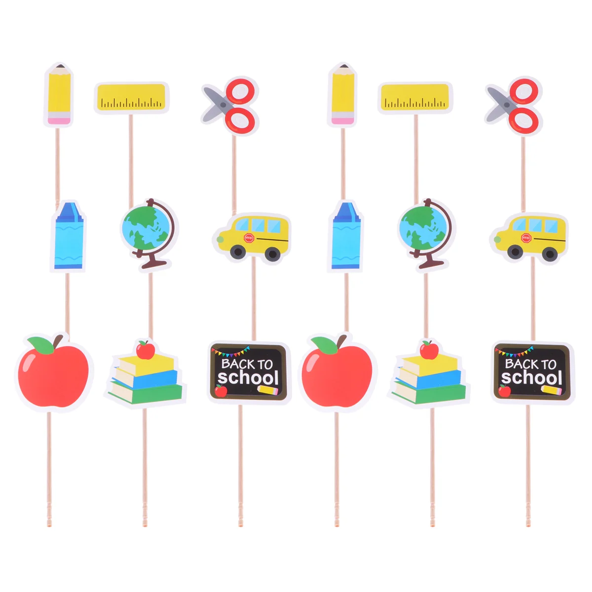 

School Backtopper Cupcake Cake Decorations Party Toppers Dayinsertwelcome Decoration First Decor Dessert Suppliesteacher Sign