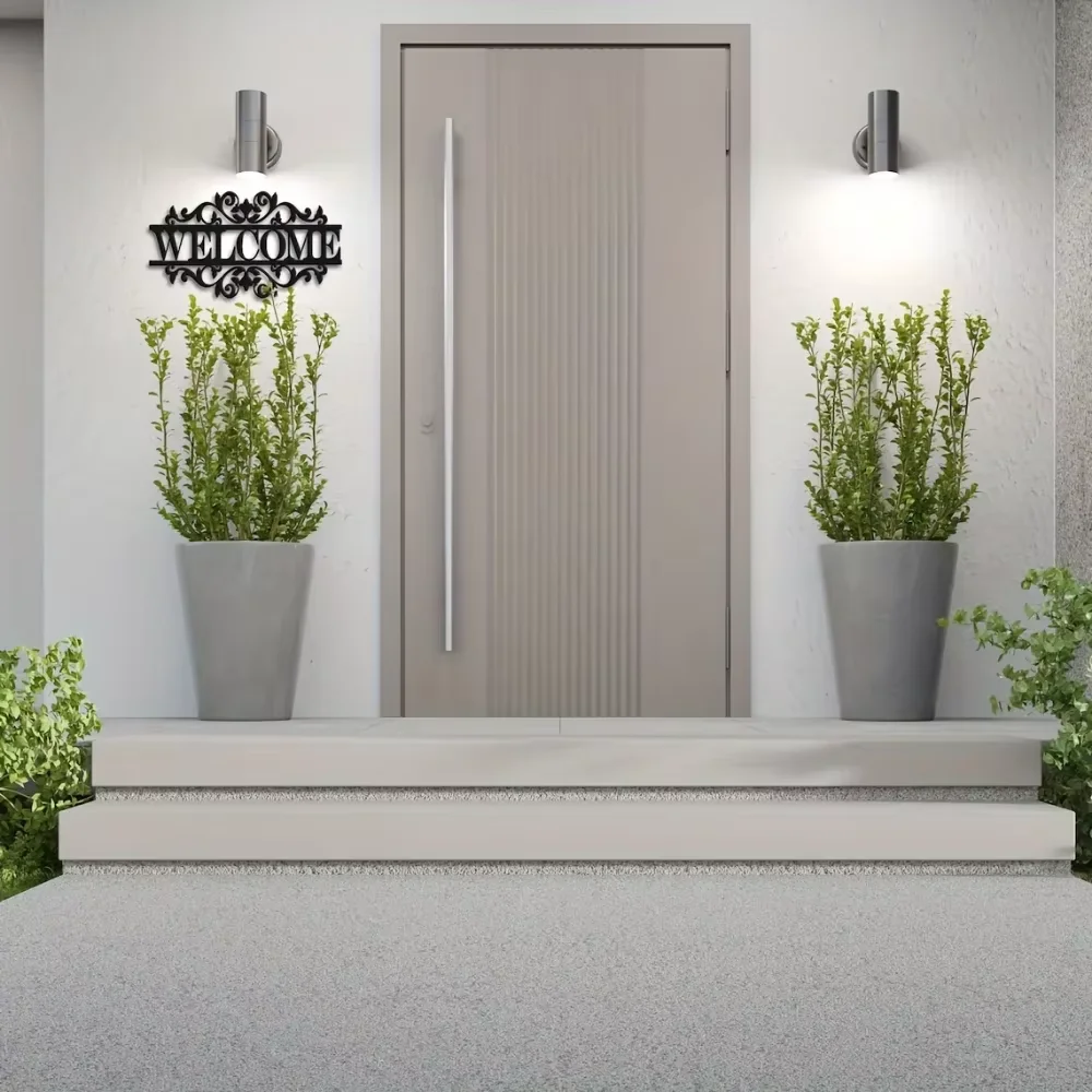 Очаровательный Металлический Знак Приветствия Для Украшения Крыльца. Стильный