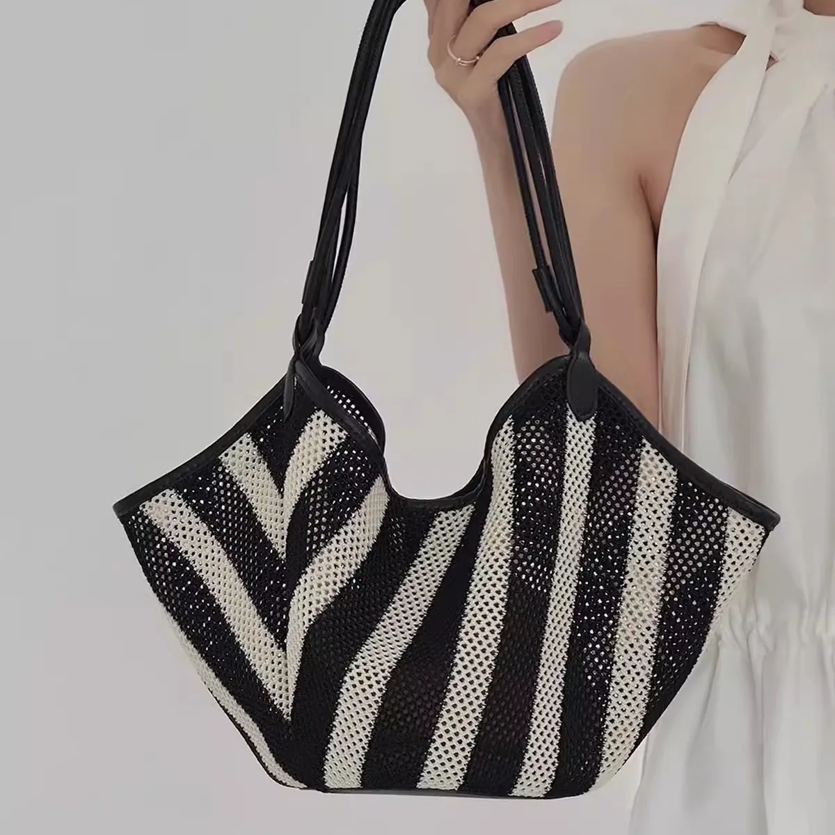 Пляжные женские плетеные сумочки богемные ажурные сумки через плечо для женщин