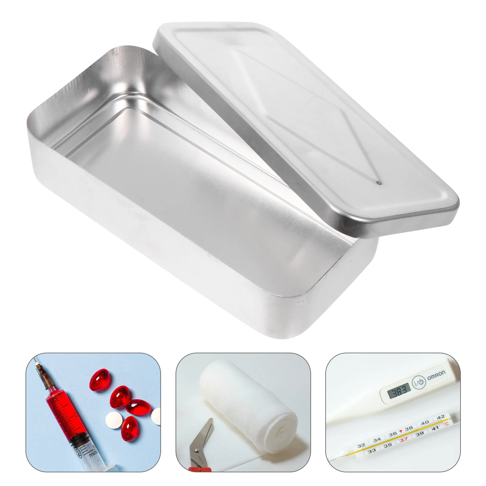 

Box Lid Needle Container Tool Trays Instrument Aluminum Aluminium Square