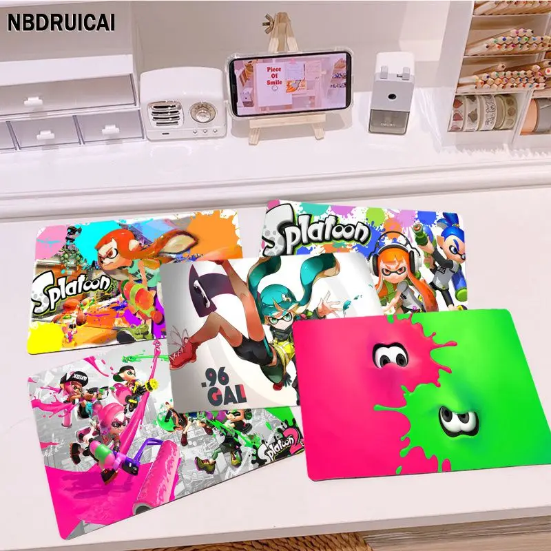 

Противоскользящий игровой компьютерный коврик Splatoon, Настольный коврик для мыши, коврик для мыши, коврик для ноутбука, Настольный коврик для мыши