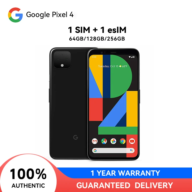 

Google Pixel 4 смартфон с 5,5-дюймовым дисплеем, восьмиядерным процессором, ОЗУ 6 ГБ, ПЗУ 64/99% ГБ, 4G LTE