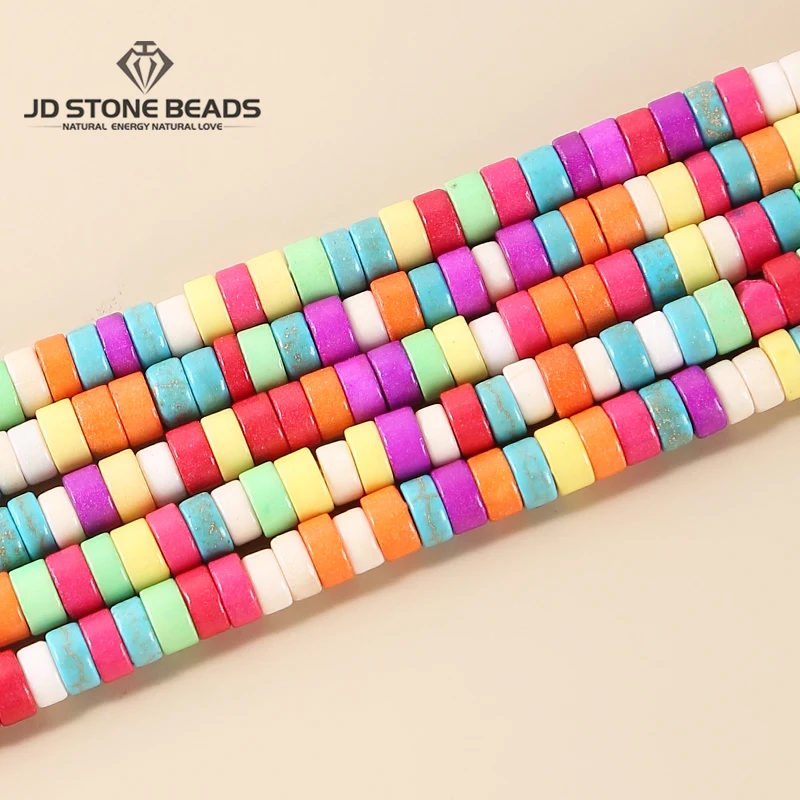 

Бирюзовые цилиндрические бусины разных цветов, 4 х2 мм