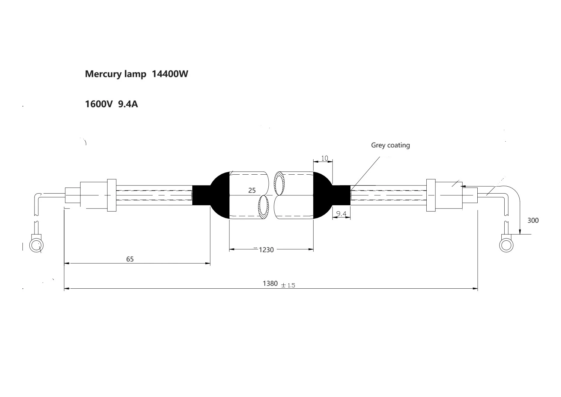 УФ-лампа SPE 3PI-482CS 14400w 1380мм (art.: 3920cd1501929) - 3920cd1501929