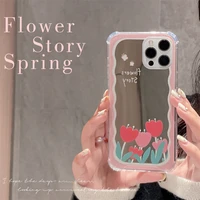 flower phone case for iphone 78se2020xsxr111213 pro max case smartphone mobile phone case mirror protective sleeve cover