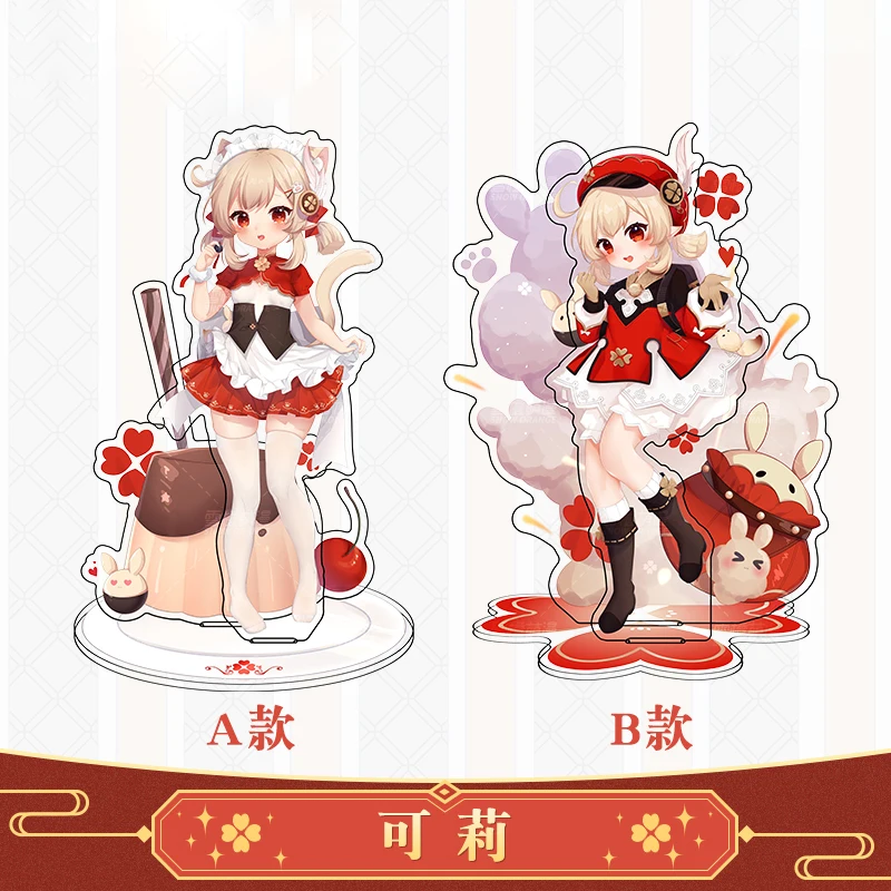 

Anime Game Genshin Impact Klee Theme Cartoon Scene Acrylic Stand Figure Model Game Table Decor Toy Collection Cosplay Gifts