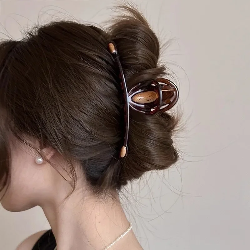 2025 винтажный новый китайский стиль карамельного цвета заколка для волос с