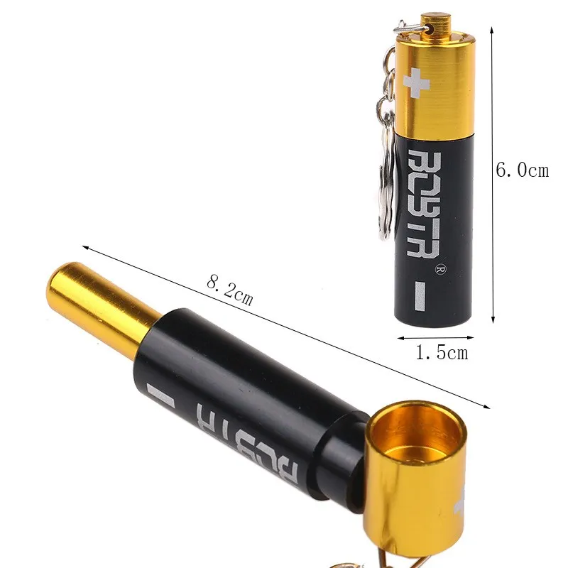 

Metal Weed Tobacco Pipe Pendant Portable Battery Shaped Smoking Pipes Cigarette Accessories Pipas Fumar Hierba Smoke Accessories