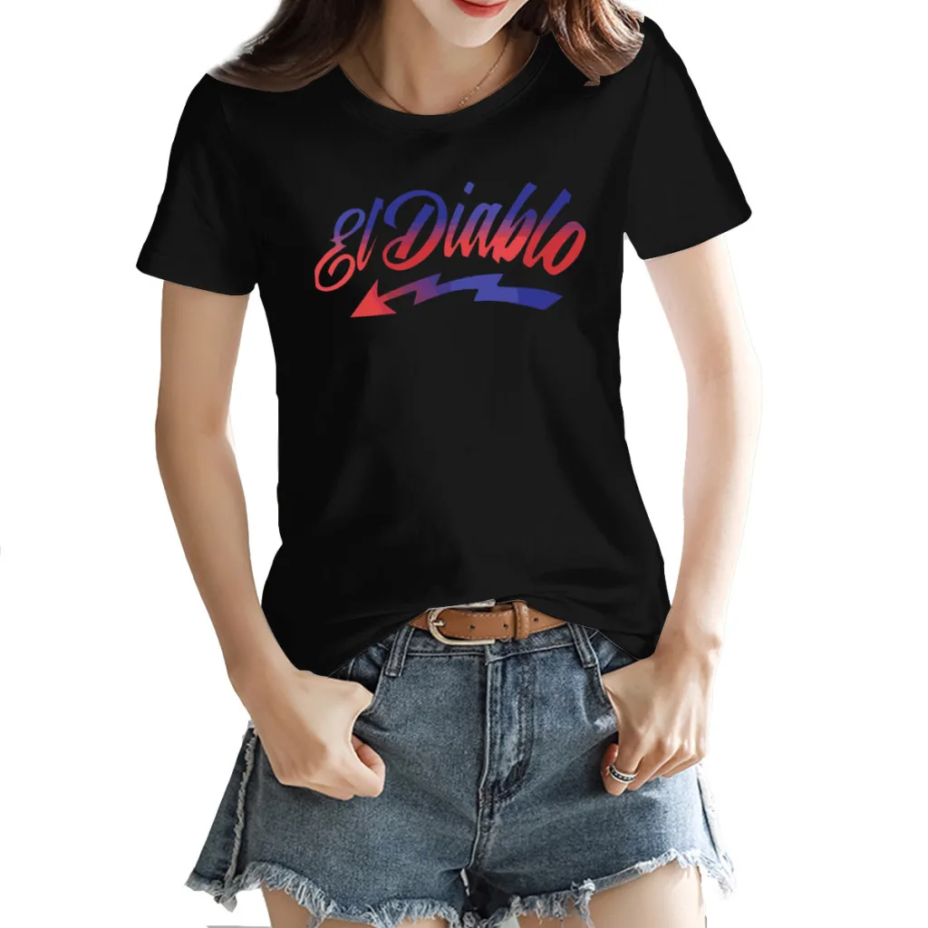 

AB Fabio-Quartararos El Daibloer Essential Women's T-shirt Graphic Black Novelty Tees Tops European Size
