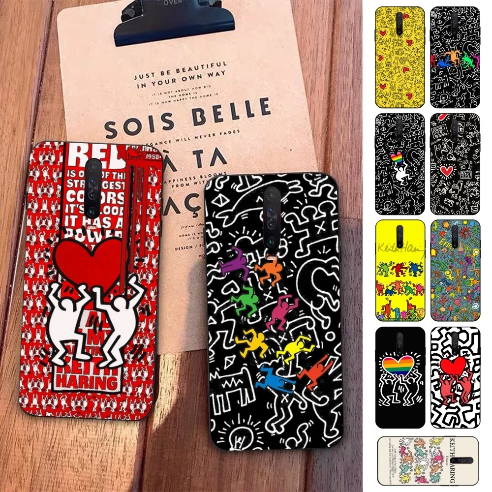 

Keith-Haring-Works-Colorful-Print Phone Case For Redmi 5 6 7 8 9 10 plus pro 6 7 8 9 A GO K20 K30 K40 pro plus F3 Fundas