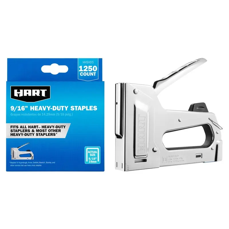 

Duty Chrome Staple Gun and 9/16-inch Staples (1,250 Count)