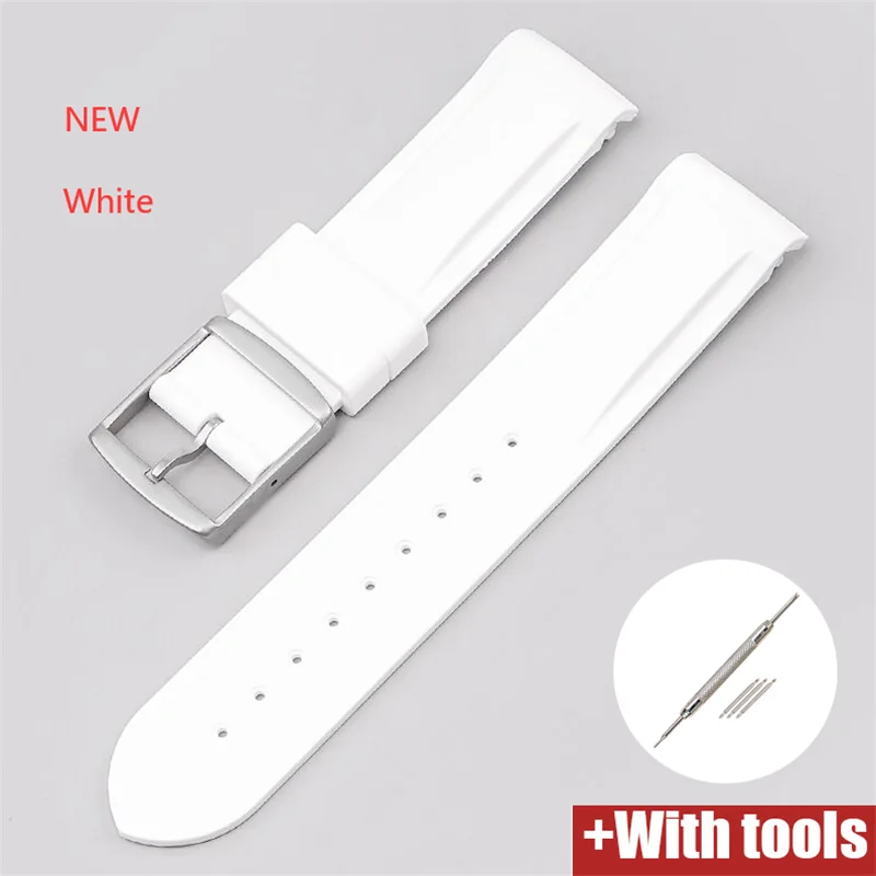 20mm Curved Interface Rubber Strap Compatible with Omega X S-watch Joint MoonSwatch Men Women Waterproof Sports Watch Accessorie