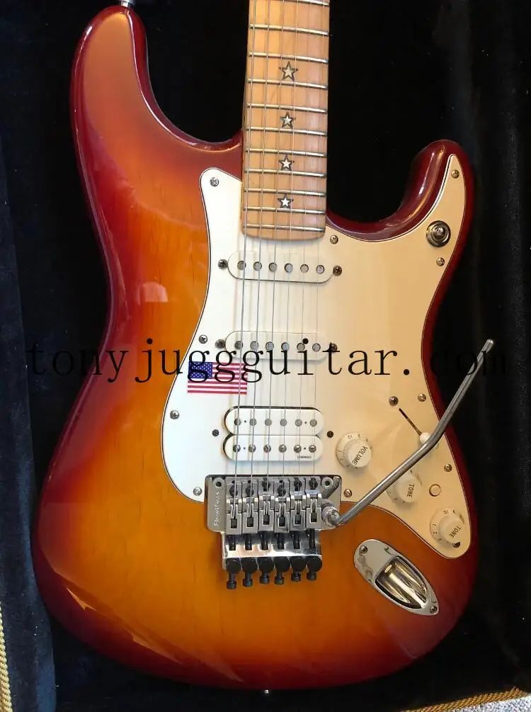 

Richie Sambora Signature Tabacco Sunburst 1994 ST Electric Guitar Floyd Rose Tremolo Tailpiece & Locking Nut, Star Inlay,