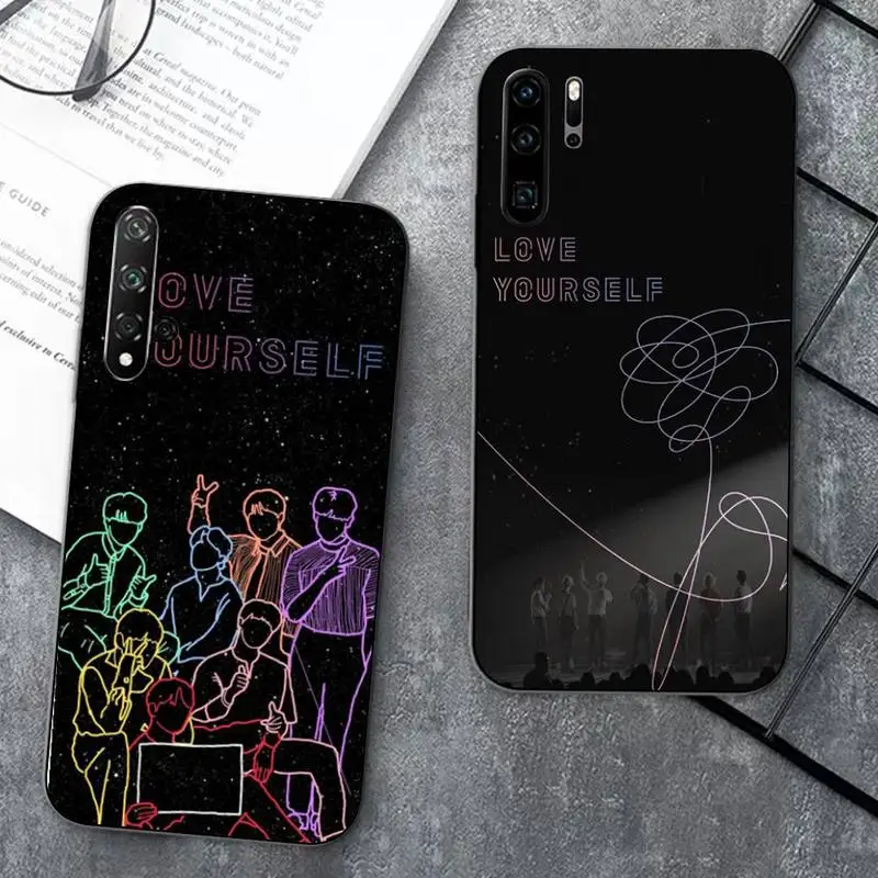 

Love Yourself Flower Kpop Phone Case for Huawei Honor 10 i 8X C 5A 20 9 10 30 lite pro Voew 10 20 V30
