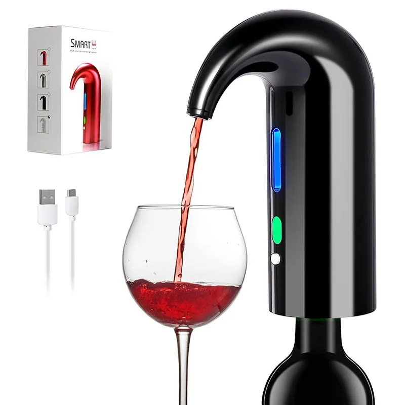 Separatore di vino elettrico intelligente 1500mA versatore multifunzione ABS Silicone Decanter per vino Dispenser aeratore versatore beccuccio forniture per Bar