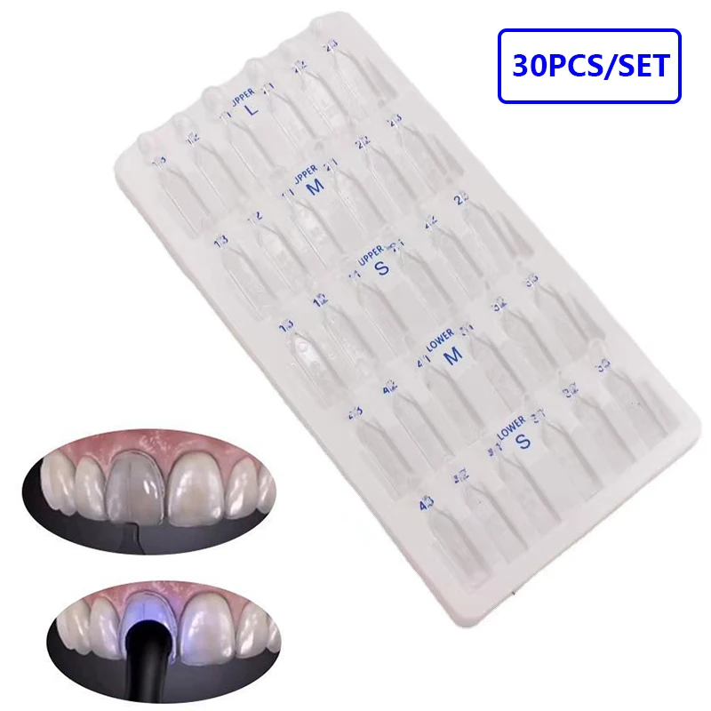 

30Pcs Dental Veneers Tooth Mould Composite Resin Teeth Partner Mold Autoclave Fast Quick Dentistry Anterior Front Accessories