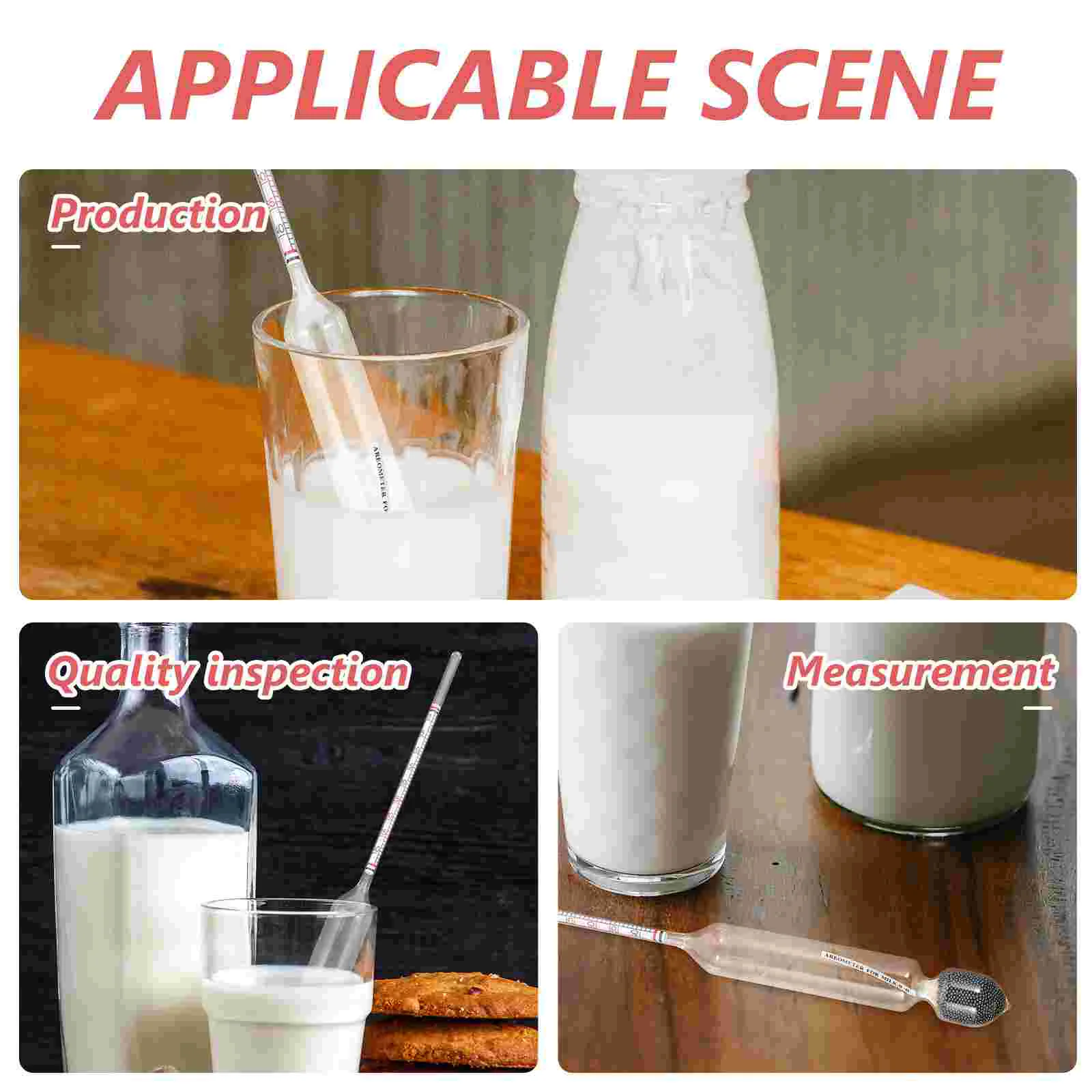 Лактометр ареометр для молока кухни бытовой измерительный стеклянный