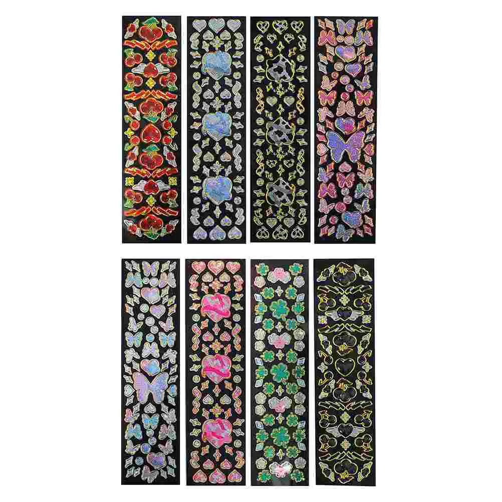 

8 Sheets of Diary Decorative Stickers Scrapbook Stickers DIY Hand Account Decals