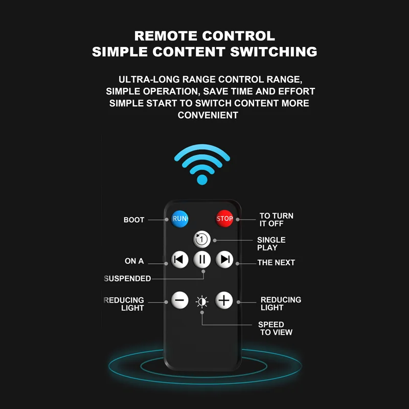 65 см 3d веер голограмма проектор Wifi светодиодный знак голографическая лампа