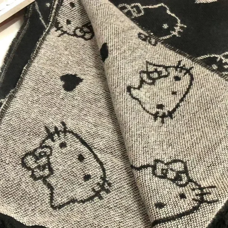 Женский зимний шарф Hello Kitty плюшевая шаль шарфы милый женский толстый теплый