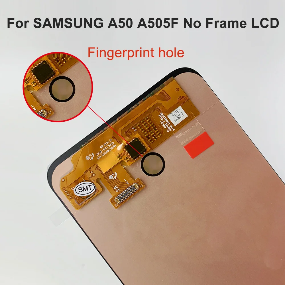 

6,4 ''Super AMOLED для Samsung Galaxy A50 SM-A505FN/DS A505, ЖК-дисплей, сенсорный экран, дигитайзер с рамкой для Samsung A50 LCD