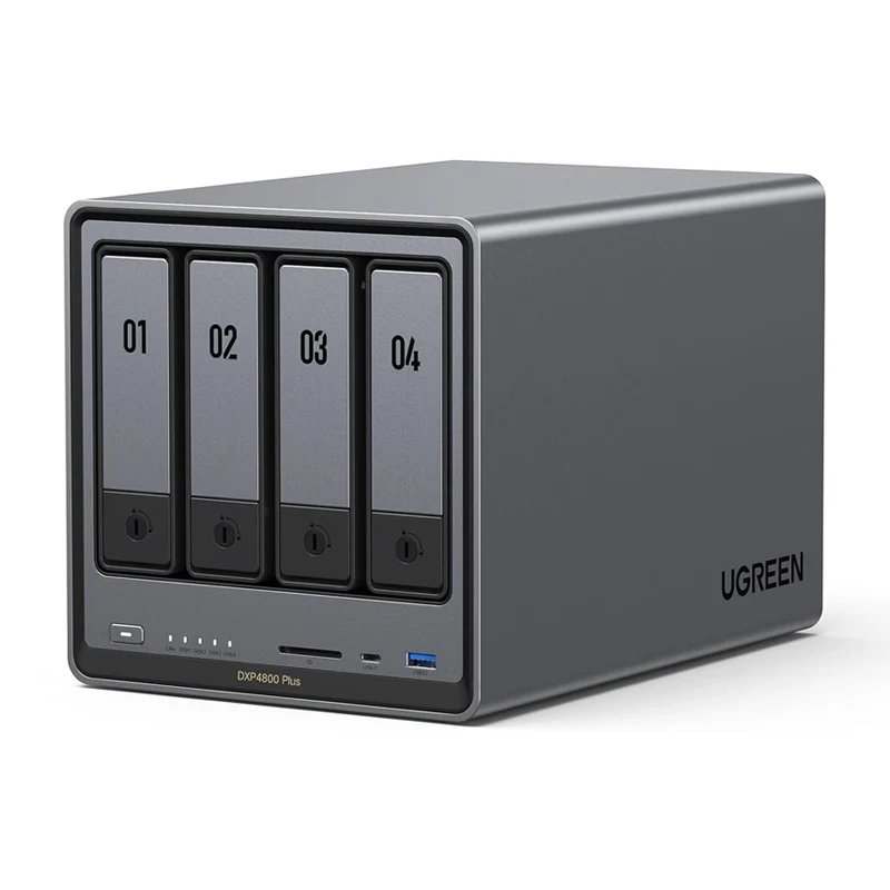 Фото UGREEN NASync DXP4800 Plus 4-дисковый настольный NAS-сервер с процессором Pentium Gold 8505 (5 ядер), 16 ГБ ОЗУ, сетевое хранилище (без жестких дисков) №2
