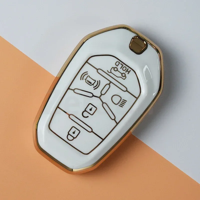

5-кнопочный чехол из ТПУ для автомобильного смарт-ключа с дистанционным управлением, чехол для брелока для Ssang Yong 2020 G4 Rexton SsangYong, аксессуары без ключа