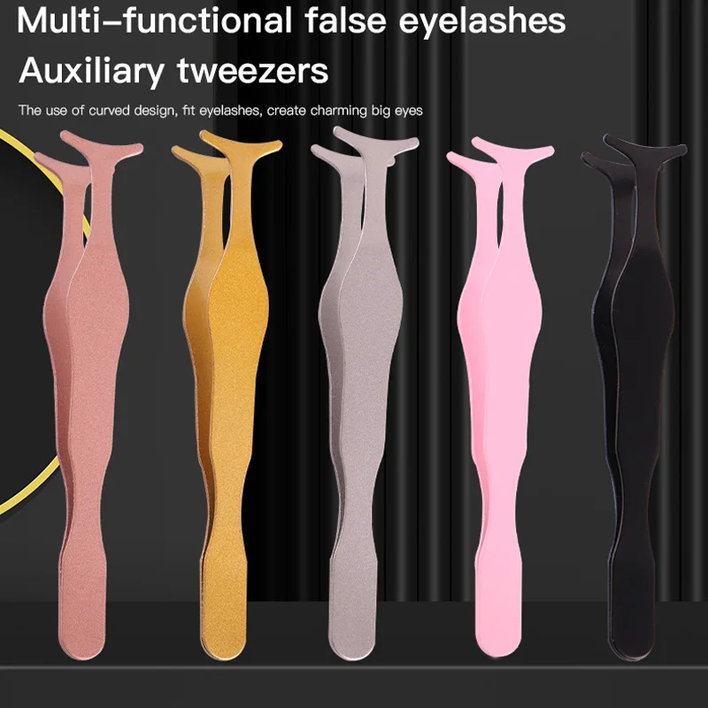 

5pcs False Eyelash curler Stainless Steel Eyelashs tweezers fake lashes comb Eyelash curler Beauty Eyebrow fake eyelashes