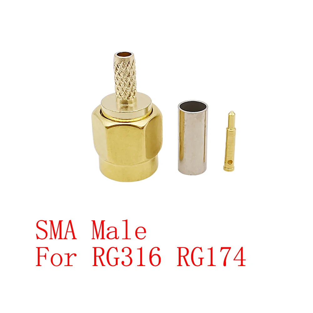 

2 шт., коннектор для коаксиального кабеля RG174 RG179 RG316 LMR100