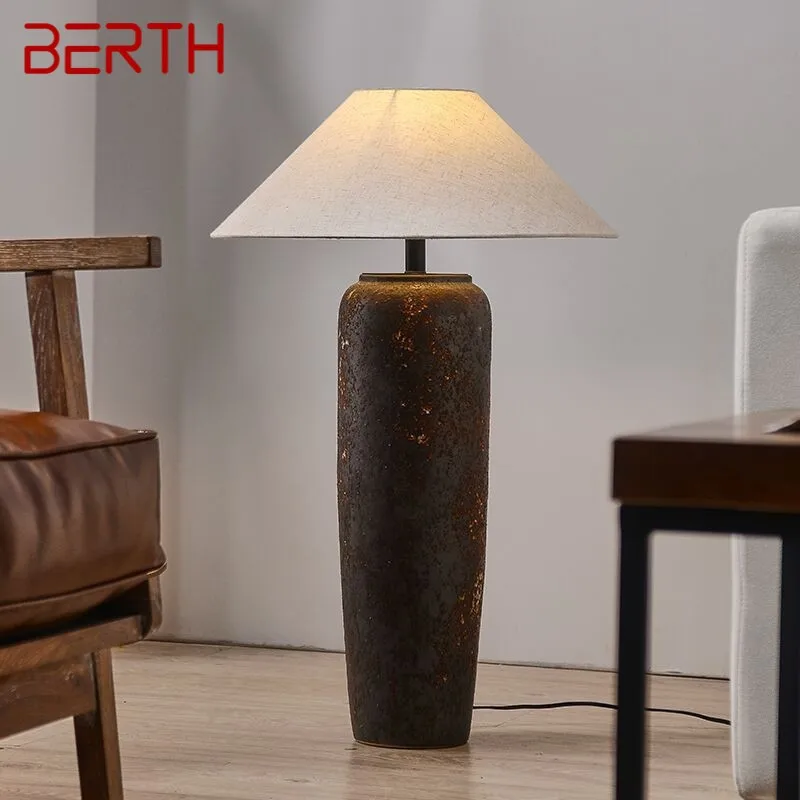

BERTH Modern Floor Lamp Japan Style LED Creative Zen Devise Ceramic Table Light for Home Living Room Bedroom Decor
