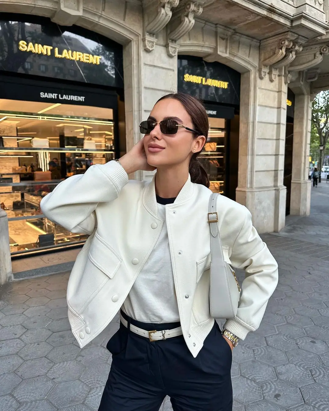 Fashion Pocket Short Jacket Women Solid O Neck Long Sleeve Coat 2023 Spring Autumn Casual Female Single Breasted Outwear