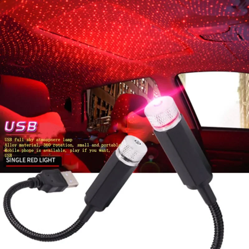 

Регулируемый мини-светодиодный светильник на крышу автомобиля со звездой, ночник для проектора, интерьер, окружающая атмосфера, галактика, лампа, декоративный светильник, USB-разъем