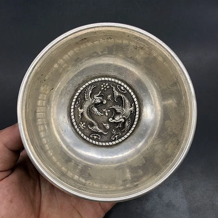 Китайская коллекция Классическая Рубиновая вставка цветок Fen dragon Phoenix Chengxiang